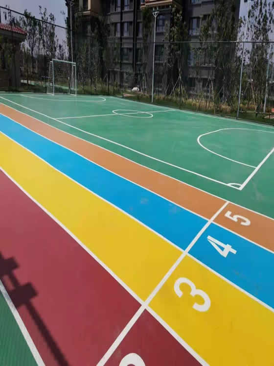 硅PU塑胶跑道-小区健身运动场